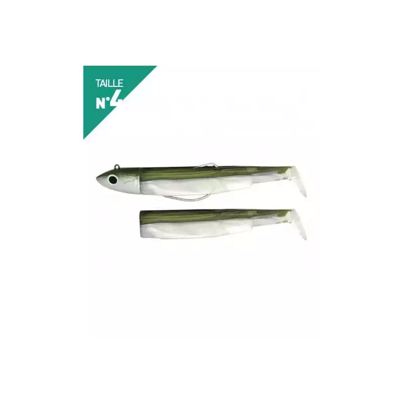 LEURRES FIIISH COMBO OFF SHORE 40GR BLACK MINNOW TAILLE 4 140 KAKI