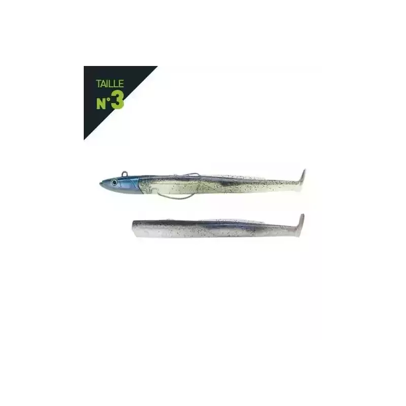 LEURRES FIIISH COMBO OFF SHORE 40G BLACK EEL TAILLE 3 150 ELECTRIC BLUE