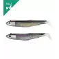 LEURRES FIIISH DOUBLE COMBO OFF SHORE 40GR BLACK MINNOW TAILLE 4 140 SEXY BROWN / GREEN MORNING