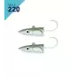 2 TETES PLOMBEES DEEP FIIISH CRAZY SAND EEL TAILLE 220 90G VERT NACRE