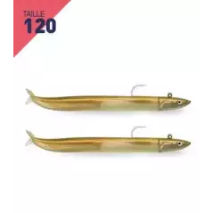 LEURRES FIIISH DOUBLE COMBO OFF SHORE 15GR CRAZY SAND EEL TAILLE 120 OR