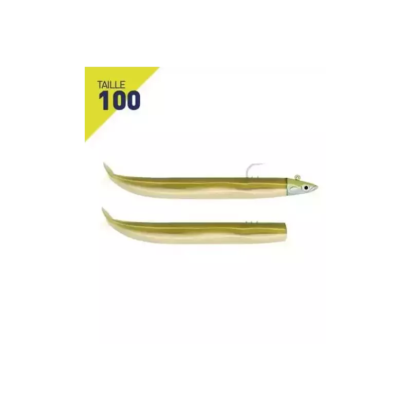 LEURRES FIIISH COMBO SHORE 5GR CRAZY SAND EEL TAILLE 100 OR