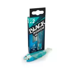 LEURRES FIIISH DOUBLE COMBO OFF SHORE 10GR BLACK MINNOW TAILLE 2 90 BLUE/GLOW