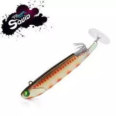 LEURRES FIIISH POWERTAIL SQUID OFF SHORE 25G RED MULLET TAILLE 92 ABS