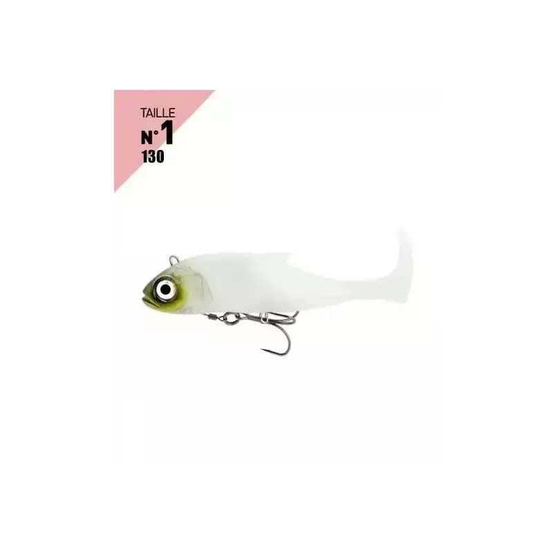 LEURRES FIIISH BLASTER SHAD TAILLE 130 38GR WHITE COCO