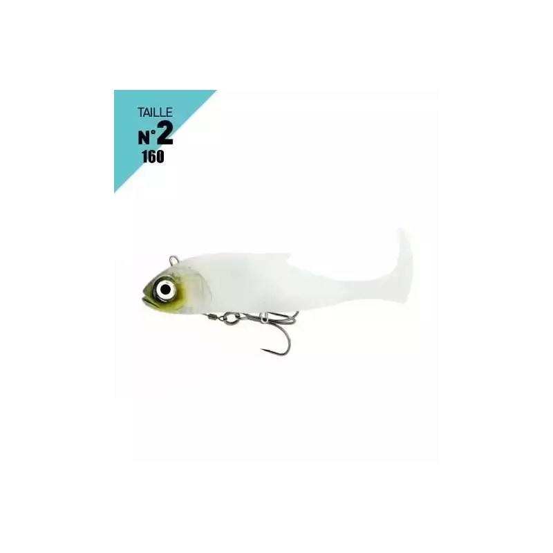 LEURRES FIIISH BLASTER SHAD TAILLE 160 53GR WHITE COCO