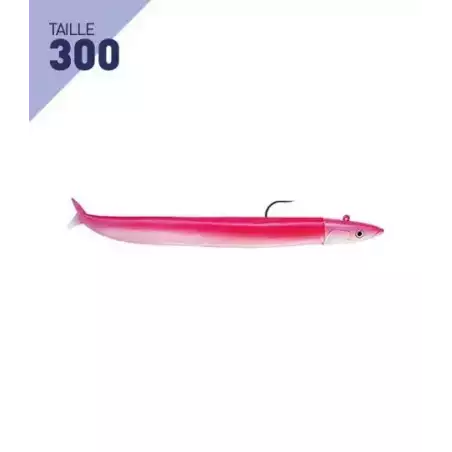 LEURRES FIIISH SIMPLE COMBO OFF SHORE 160GR CRAZY SAND EEL TAILLE 300 ROSE