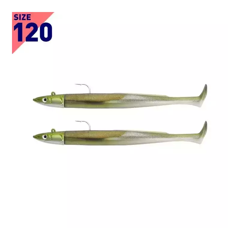 LEURRES FIIISH DOUBLE COMBO OFF SHORE 15GR CRAZY PADDLE TAILLE 120 KAKI