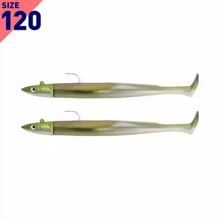 LEURRES FIIISH DOUBLE COMBO OFF SHORE 15GR CRAZY PADDLE TAILLE 120 KAKI