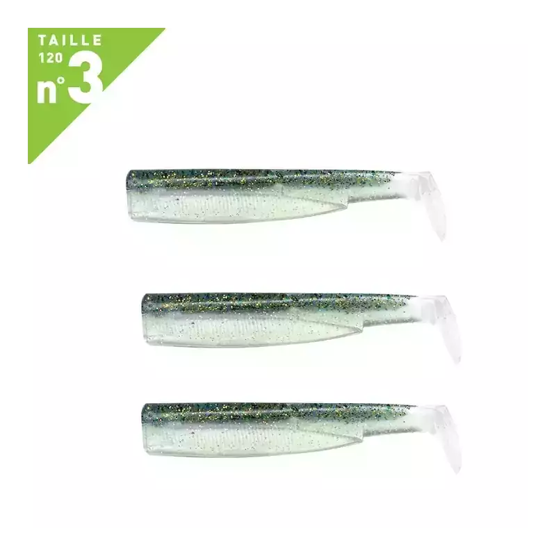 3 CORPS LEURRES FIIISH BLACK MINNOW TAILLE 3 120 GHOST