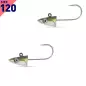 2 TETES PLOMBEES SHORE FIIISH CRAZY SAND EEL TAILLE 120 7G KAKI