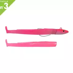 LEURRES FIIISH SIMPLE COMBO OFF SHORE 40G BLACK EEL TAILLE 3 150 ROSE FLUO